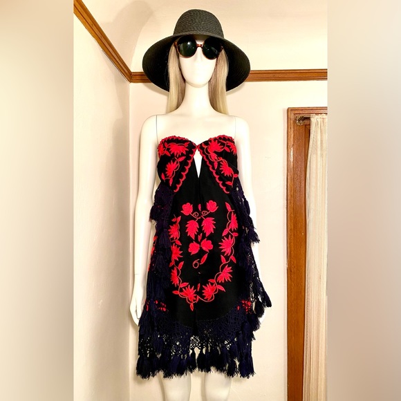 Pepper Dress Black and Red - Sz S